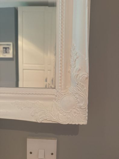 Large white mirror