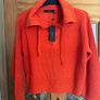 Vero Moda VMLEA LS TIE V-NECK Pullover FR Tangerine Tango / orange  size S UK12 EU40 Postage included Image 2