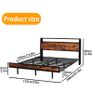 Floating Bed Frame Double Size with Charging Station and LED Lights Image 2