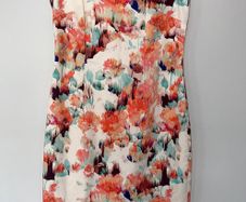 Stunning L.K. Bennett Dr Roxette Watercolour Floral Pencil Dress UK 8 Fully Lined Designer Occasion Dress
