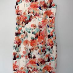 Stunning L.K. Bennett Dr Roxette Watercolour Floral Pencil Dress UK 8 Fully Lined Designer Occasion Dress