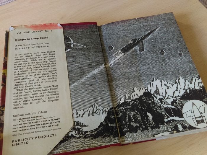 Tom Corbett Danger in Deep Space ! 1953 ! by Carey Rockwell, Illustrations by Louis Glanzman !