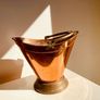 Vintage Copper & Brass Coal Scuttle or Vase Beaten Metal Decorative Piece Image 3