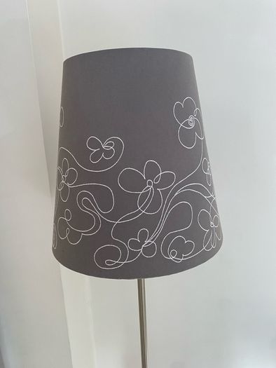 Floor Lamp - Brushed Chrome base with IKEA shade