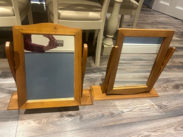 Solid Pine Bedroom Furniture Set (Wardrobe, Dressing Table & Double Mirror)