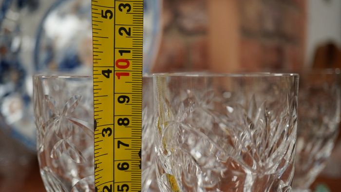 Set of 6 Vintage Waterford Crystal Ashling Footed Tumblers