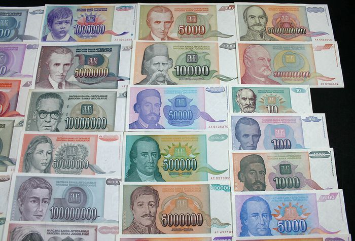 Yugoslavia - Complete Hyperinflation Set - 42 Banknotes 1990-1994