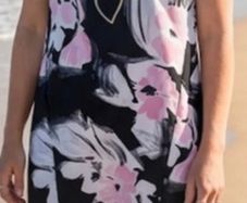 Quiz Summer Tunic Dress with pockets and matching jewellery - Size 10/12