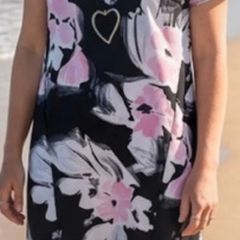 Quiz Summer Tunic Dress with pockets and matching jewellery - Size 10/12