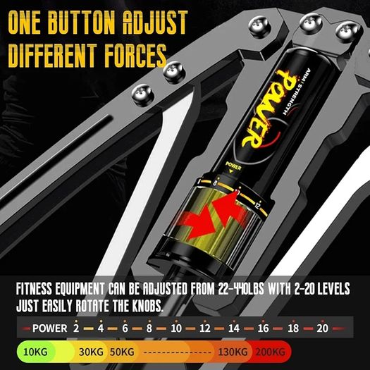 Twister Arm Exerciser - Adjustable 22-440lbs Hydraulic Power/Arm Exercise Equipment/Upper Body Exercise/Chest Workout/Shoulder Exercise Machine