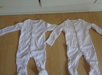 F& F White Babygros x 2 for Sale