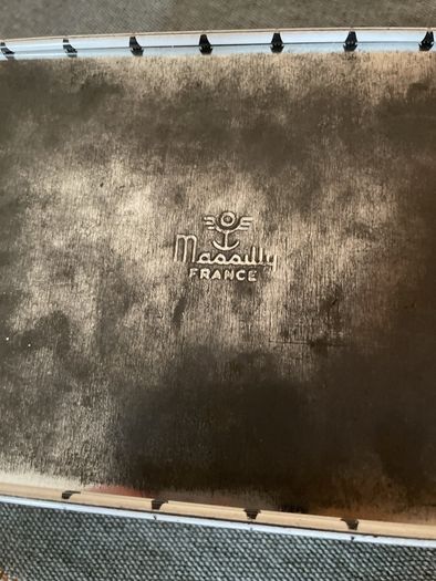 vintage Massilly France storage  tin