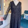Stunning Fully Lined Long Black Sequin Dress by Lilie Rose Image 8