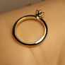 Gold plated Sterling Silver Half Carat Moissanite Solitaire Ring Image 5