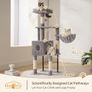 Cat Tree, 125 cm Cat Tower for Indoor Cats, Cat Scratching Post with Hidden Space, Sturdy Steel Tube Image 4