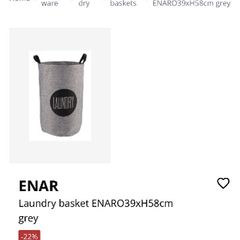 JYSK ENAR Laundry Basket  Grey