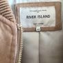 River Island Ladies Beige Faux Suede Zip up jacket size 12 Including postage Image 2