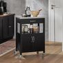 Kitchen cabinet mini kitchen island portable on wheels steel or wooden top Image 8