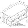 3-Tier Modern Coffee Table with Shelves and Storage Bins, Easy Assembly Side Table with Open Shelf, for Living Room, Bedroom, Home Office, French Oak Image 3