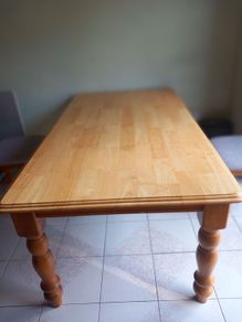 Solid wood dining table