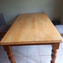 Solid wood dining table