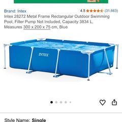 3m x 2m swimming pool