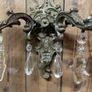 Large and Heavy Empire Style Brass Wall Lights Image 3