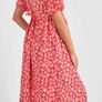 Red Floral Maternity Dress, Size 8. New! Image 2