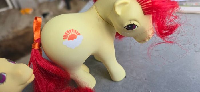 Mammy and Son Custom Sunburst Mountain Boy Ponies using MLP G1 Base My Little Pony