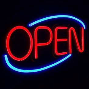 NEON OPEN SIGN,50x26CM Ultra Brighter OPEN Business Board,6Flashing Lighting Mode, Larger and Brighter (Red/Blue),Brightness Adjustable (FREE SHIPPING)