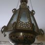 Handcrafted  Brass Hanging Lamp Shade pendent with Glass Image 2