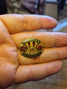 Vintage W. O. Lewis For Home and Country Pin Badge Birmingham