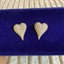 Heart Pave Natural  Diamond Earrings Image 7