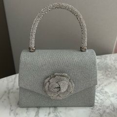 Silver metallic mini bag