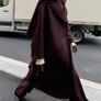 Zara Oversized Long Wool Blend Coat Burgundy  XL - NWOT Image 7