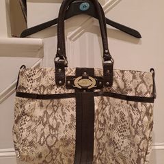 DS Signature Snakeskin-Effect Tote Bag