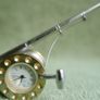 Vintage Fishing Rod & Reel Collectible Mini-Clock ,fresh battery, works fine Image 7