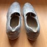 Clarks Ladies Light grey marbled effect leather slip on shoes size 7 Image 5