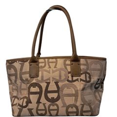 Etienne Aigner horseshoe-logo large shoulder bag