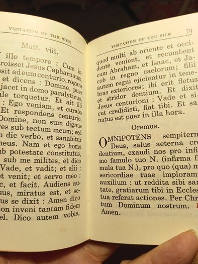 New Sick Call Ritual in Latin and English.A.