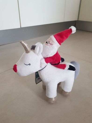 Christmas Unicorn with Santa soft toy from Next