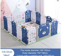 Baby Playpen 16  Panels with Crawling Mat