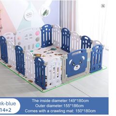 Baby Playpen 16  Panels with Crawling Mat