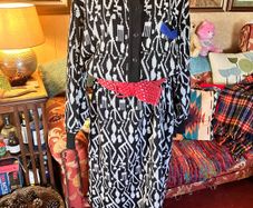 Vintage 80s/90s Jennifer Moore Abstract Geometric Knit Dress - Size 20