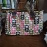 Orla Kiely Pink Green Tan Ivory Floral Stem Oilcloth Crossbody Bag Image 2