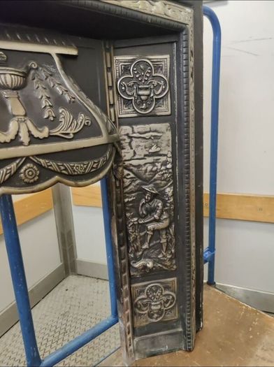 Edwardian cast iron fireplace insert
