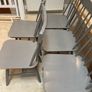 5 x Grey Sturdy Wooden Kitchen Dining Chairs - Can Deliver Image 2
