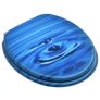 WC Toilet Seats with Lid 2 pcs MDF Blue Water Drop Design Image 8