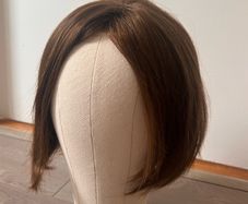 Human hair wig brown