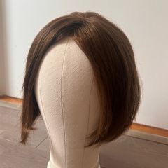Human hair wig brown